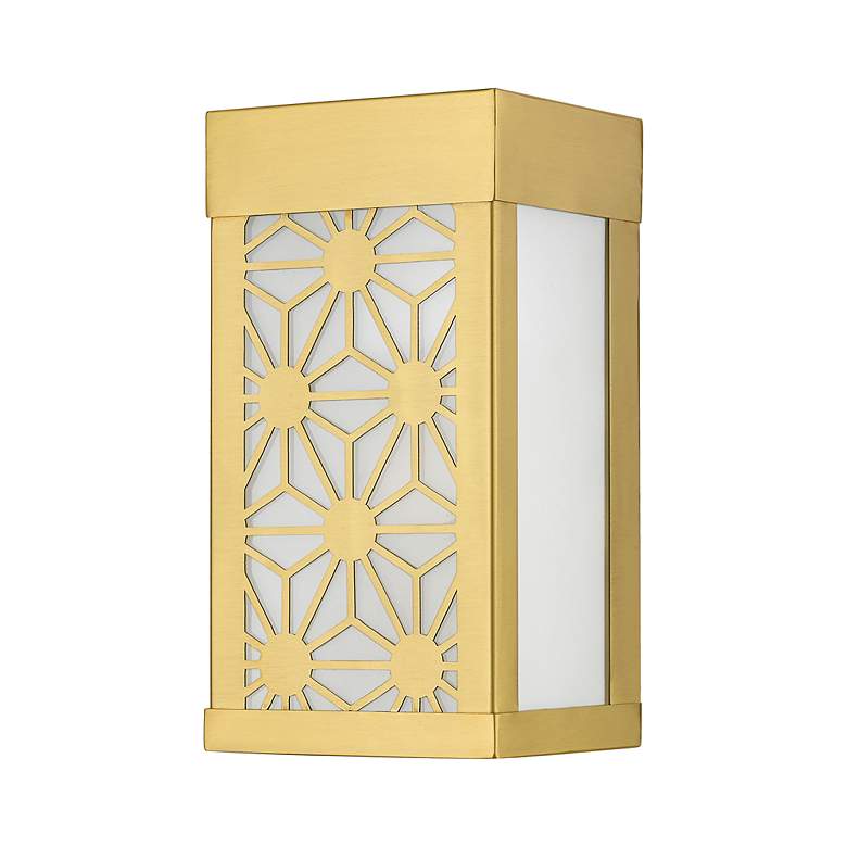 Image 3 1 Light Satin Gold Outdoor ADA Small Sconce more views