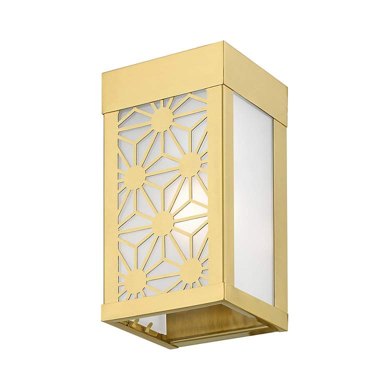 Image 6 1 Light Satin Gold Outdoor ADA Small Sconce more views