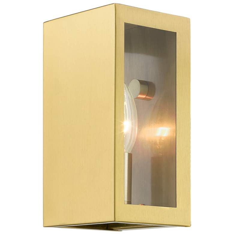 Image 1 1 Light Satin Gold Outdoor ADA Small Sconce