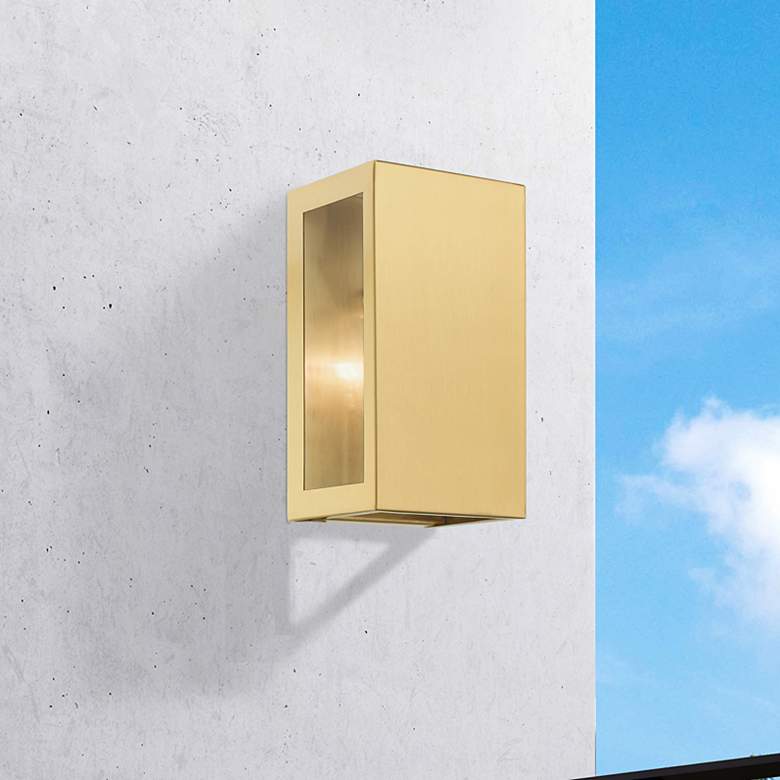 Image 1 1 Light Satin Gold Outdoor ADA Small Sconce