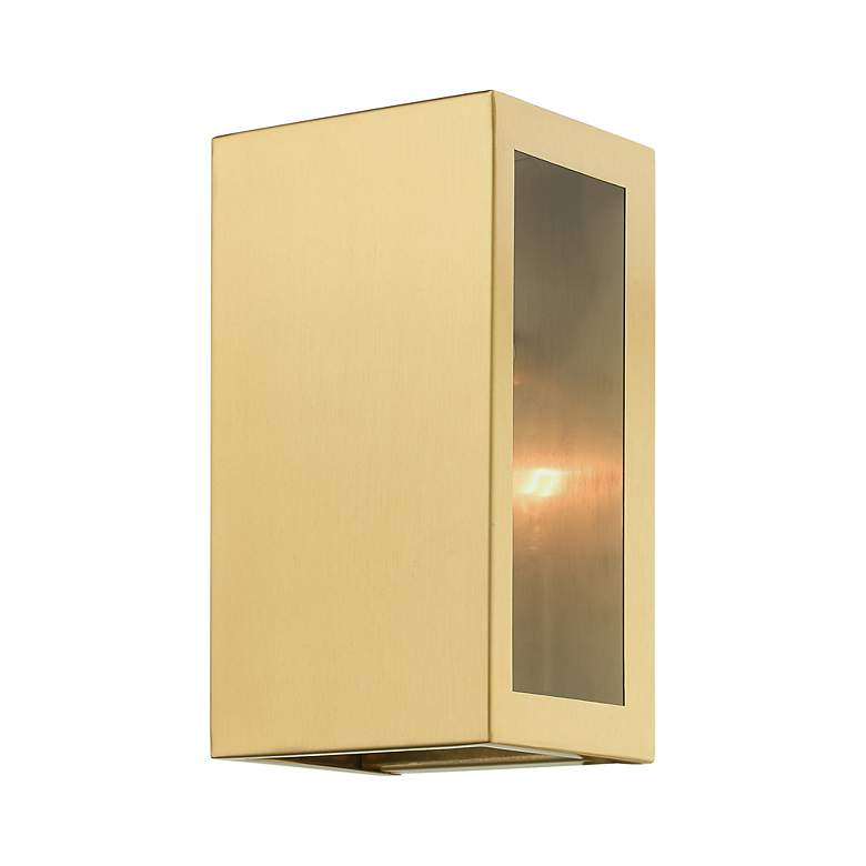 Image 5 1 Light Satin Gold Outdoor ADA Small Sconce more views