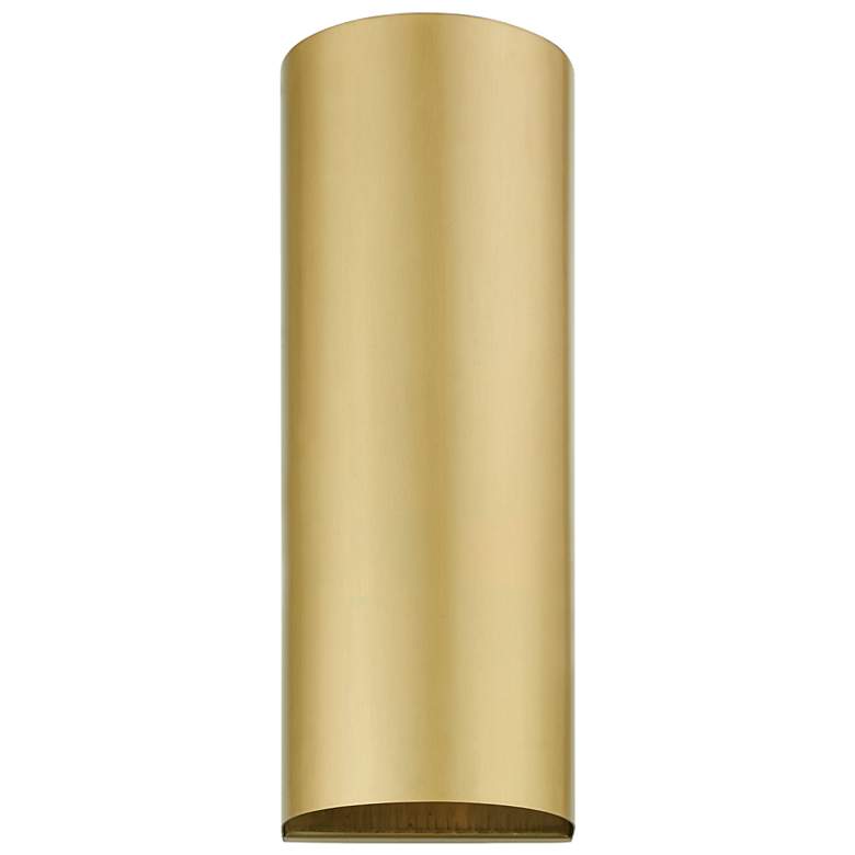 Image 4 1 Light Satin Gold Outdoor or Indoor ADA Large Sconce more views