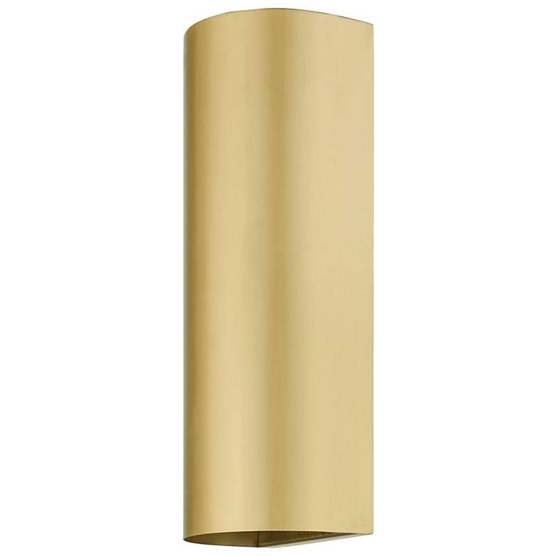 Image 7 1 Light Satin Gold Outdoor or Indoor ADA Large Sconce more views