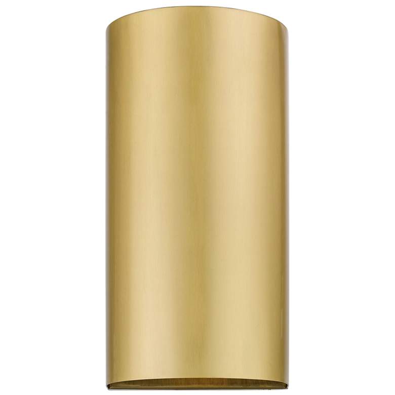 Image 1 1 Light Satin Gold Outdoor or Indoor ADA Medium Sconce