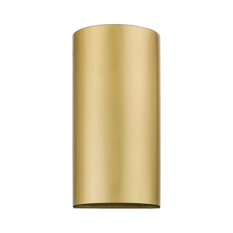 Image 3 1 Light Satin Gold Outdoor or Indoor ADA Medium Sconce more views