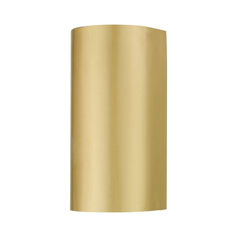 Image 5 1 Light Satin Gold Outdoor or Indoor ADA Medium Sconce more views