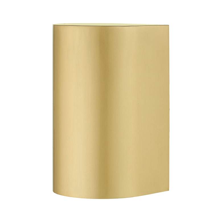 Image 7 1 Light Satin Gold Outdoor or Indoor ADA Small Sconce more views