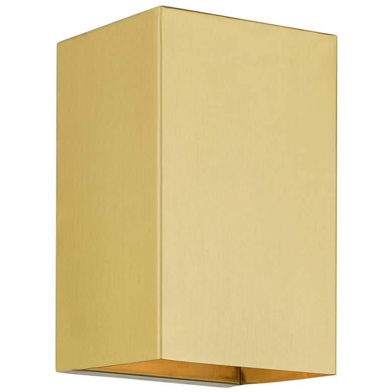 Image 1 1 Light Satin Gold Outdoor or Indoor ADA Small Sconce