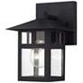 2_1 Light Satin Gold Small Outdoor Wall Lantern with Clear Glass