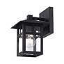 6_1 Light Satin Gold Small Outdoor Wall Lantern with Clear Glass more views