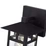 7_1 Light Satin Gold Small Outdoor Wall Lantern with Clear Glass more views
