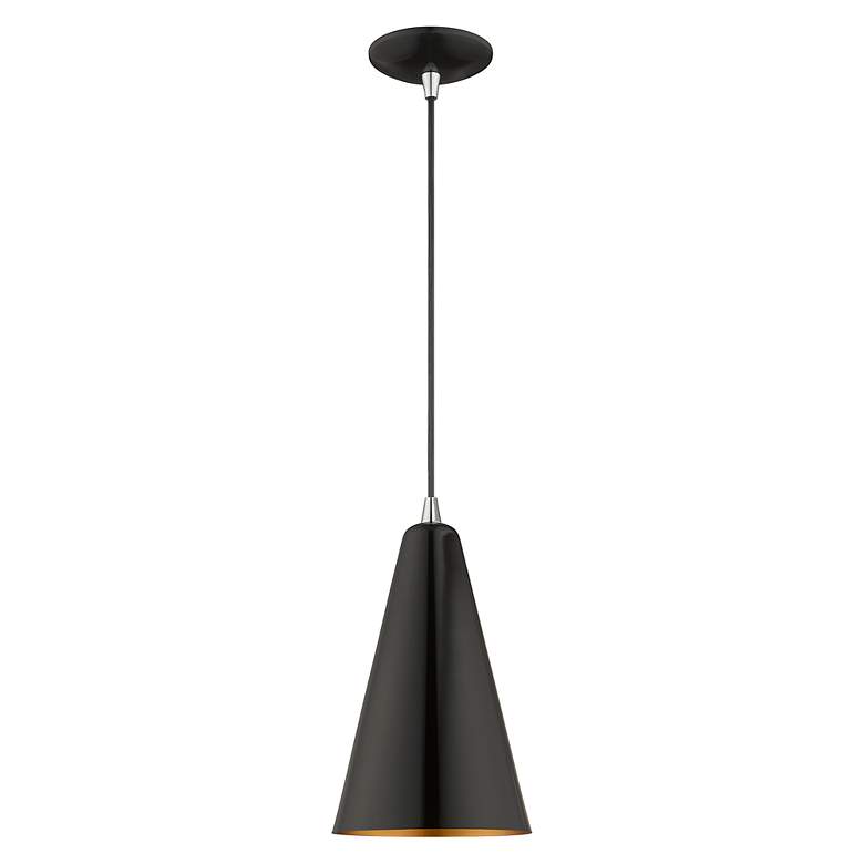 Image 4 1 Light Shiny Black Mini Pendant more views