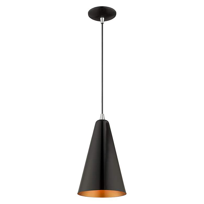 Image 6 1 Light Shiny Black Mini Pendant more views