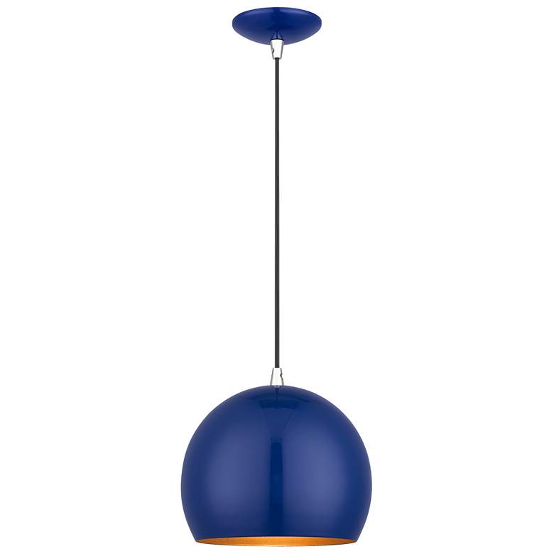 Image 1 1 Light Shiny Cobalt Blue Globe Pendant