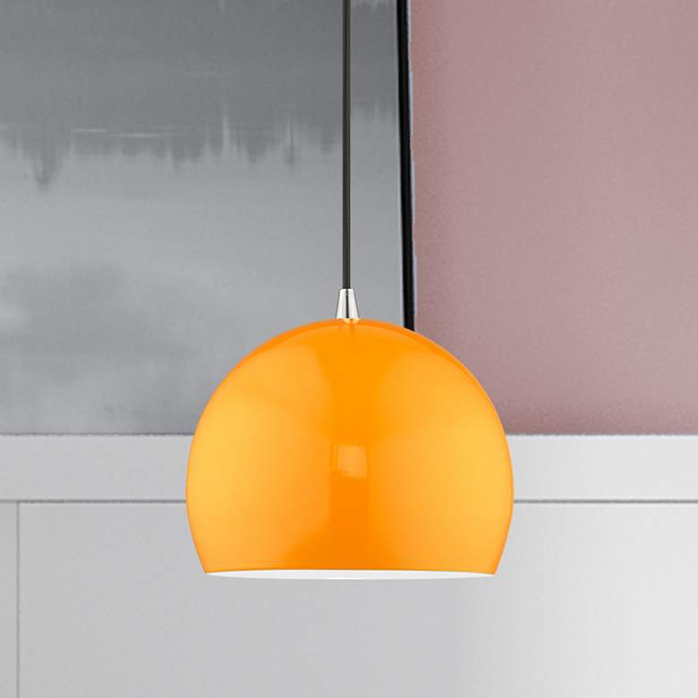 Image 1 1 Light Shiny Orange Mini Pendant