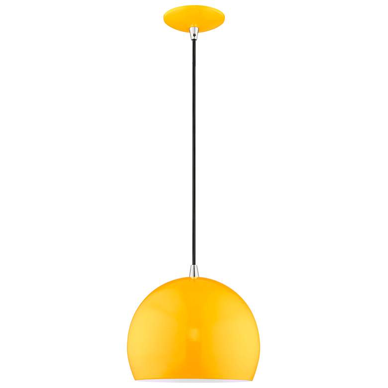 Image 4 1 Light Shiny Orange Mini Pendant more views