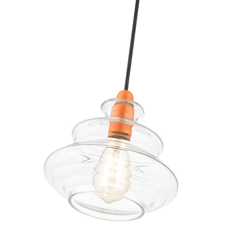 Image 5 1 Light Shiny Orange Pendant more views