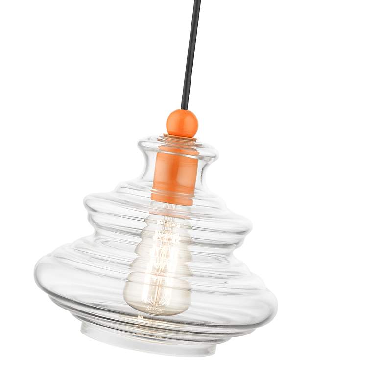 Image 6 1 Light Shiny Orange Pendant more views