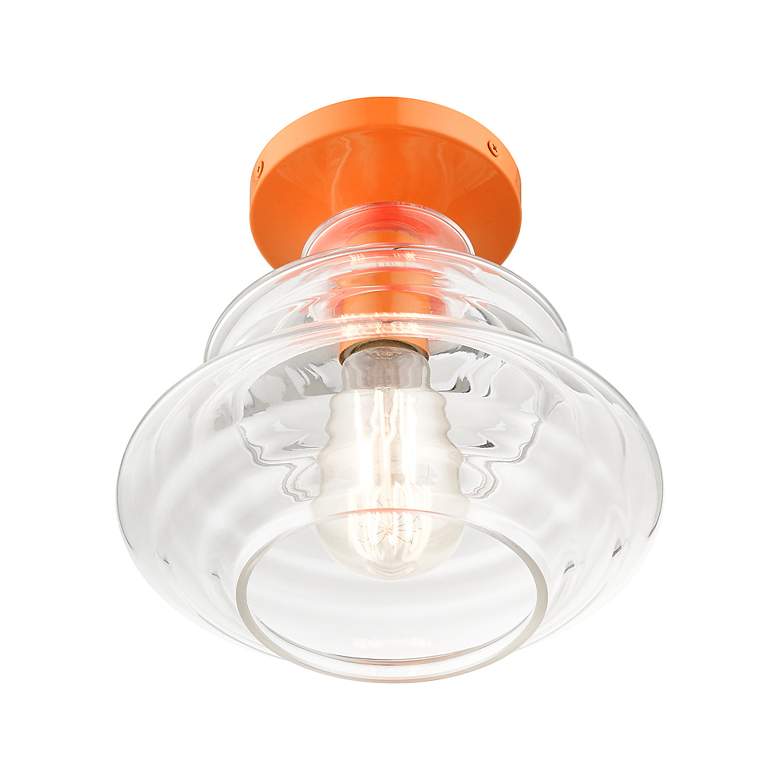 Image 6 1 Light Shiny Orange Semi-Flush more views