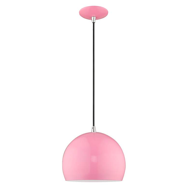 Image 4 1 Light Shiny Pink Mini Pendant more views
