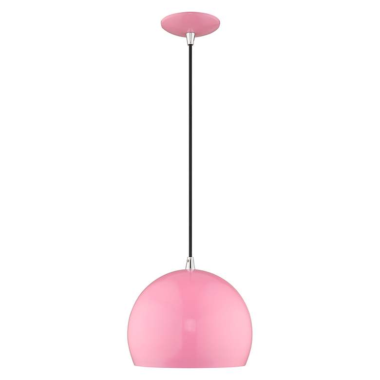 Image 5 1 Light Shiny Pink Mini Pendant more views