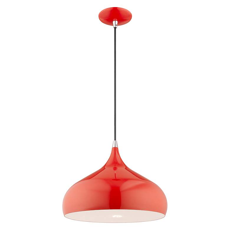 Image 6 1 Light Shiny Red Mini Pendant more views