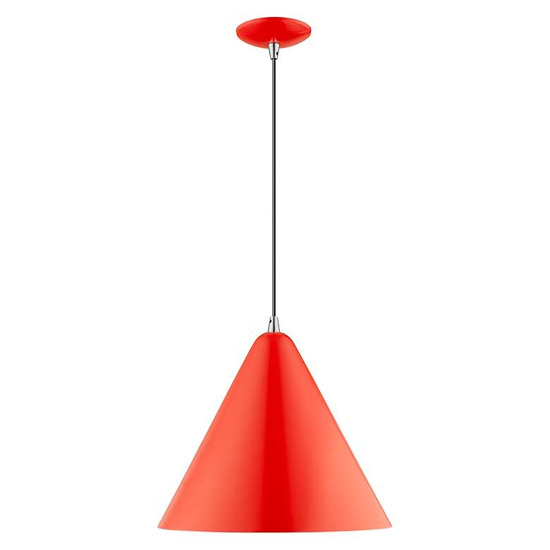 Image 5 1 Light Shiny Red Mini Pendant more views