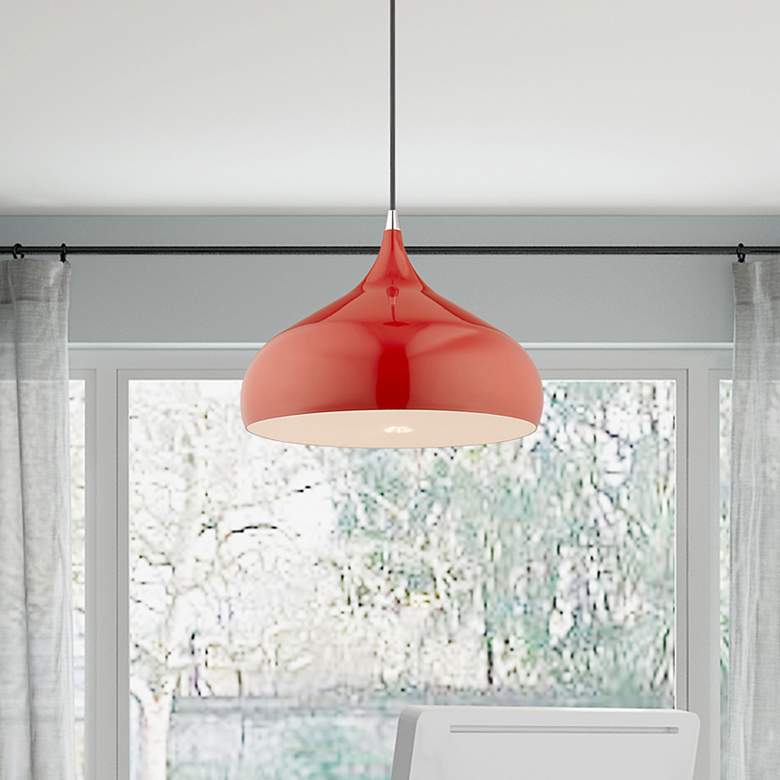 Image 1 1 Light Shiny Red Mini Pendant