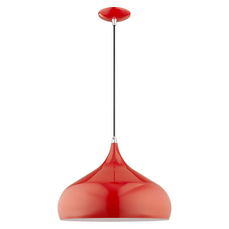 Image 3 1 Light Shiny Red Mini Pendant more views