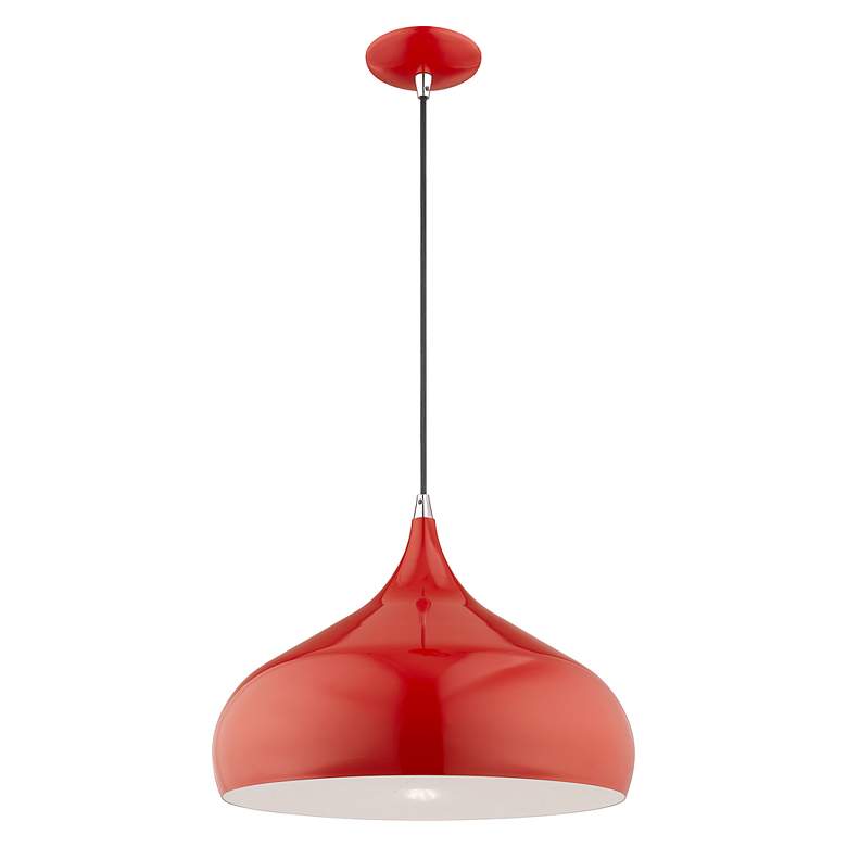 Image 5 1 Light Shiny Red Mini Pendant more views