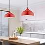 1 Light Shiny Red Mini Pendant