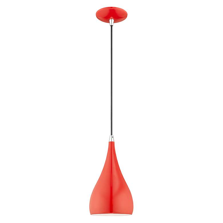 Image 3 1 Light Shiny Red Mini Pendant more views