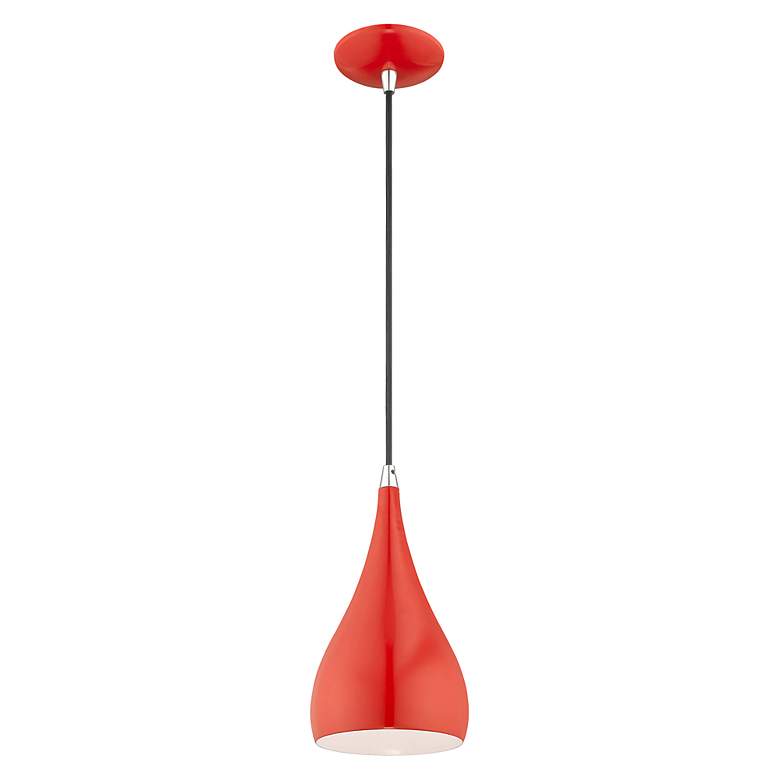Image 6 1 Light Shiny Red Mini Pendant more views