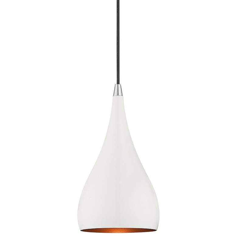 Image 2 1 Light Shiny White Mini Pendant