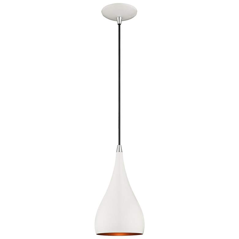 Image 4 1 Light Shiny White Mini Pendant more views