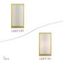 7_1 Light Soft Gold ADA Sconce with Hand Crafted Oatmeal Fabric Shade more views