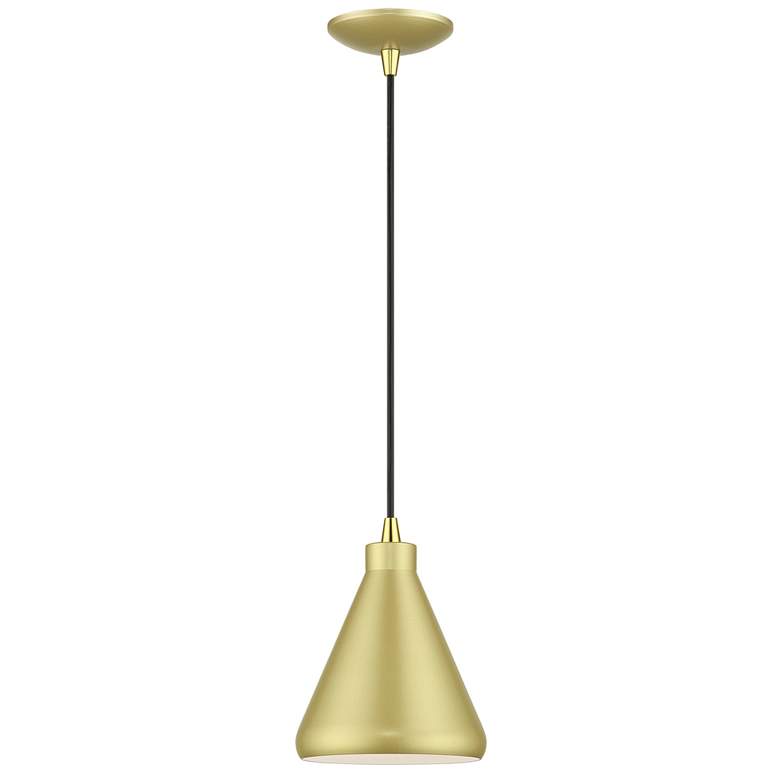 Image 1 1 Light Soft Gold Cone Mini Pendant with Soft Gold Aluminum Shade
