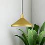 1_1 Light Soft Gold Cone Pendant with and Soft Gold Aluminum Shade