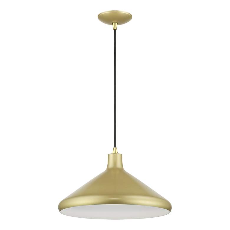 Image 4 1 Light Soft Gold Cone Pendant with and Soft Gold Aluminum Shade more views