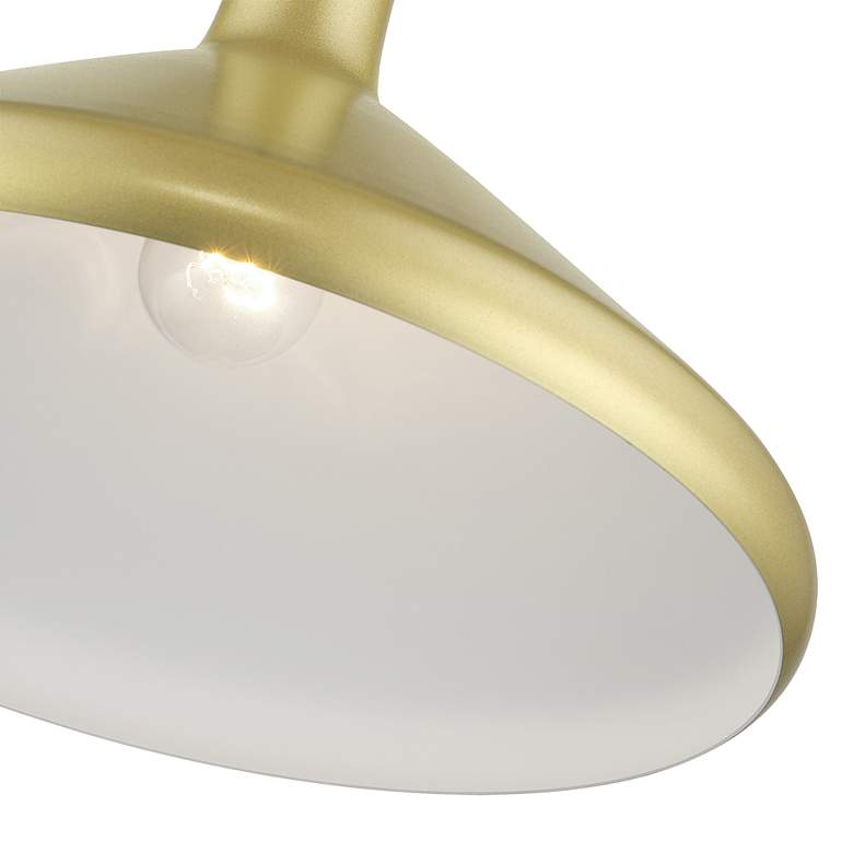 Image 5 1 Light Soft Gold Cone Pendant with and Soft Gold Aluminum Shade more views