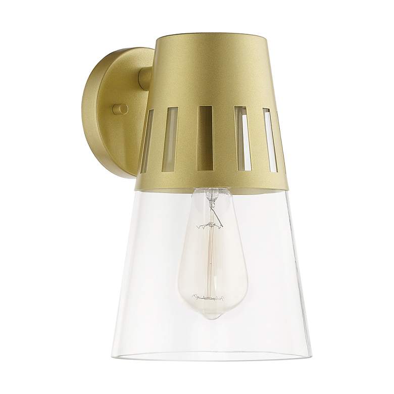 Image 3 1 Light Soft Gold Outdoor Medium Wall Lantern more views