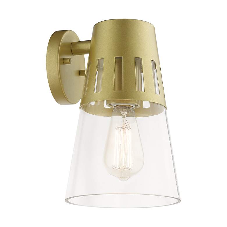 Image 6 1 Light Soft Gold Outdoor Medium Wall Lantern more views