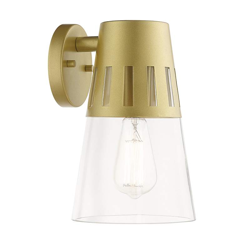 Image 7 1 Light Soft Gold Outdoor Medium Wall Lantern more views