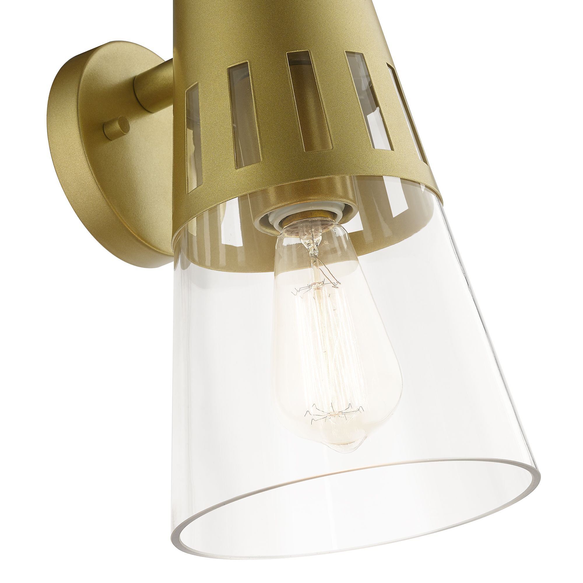 1 Light Soft Gold Outdoor Medium Wall Lantern