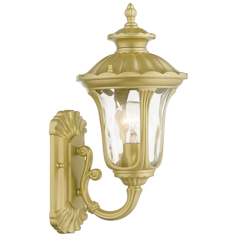 Image 1 1 Light Soft Gold Outdoor Small Wall Lantern