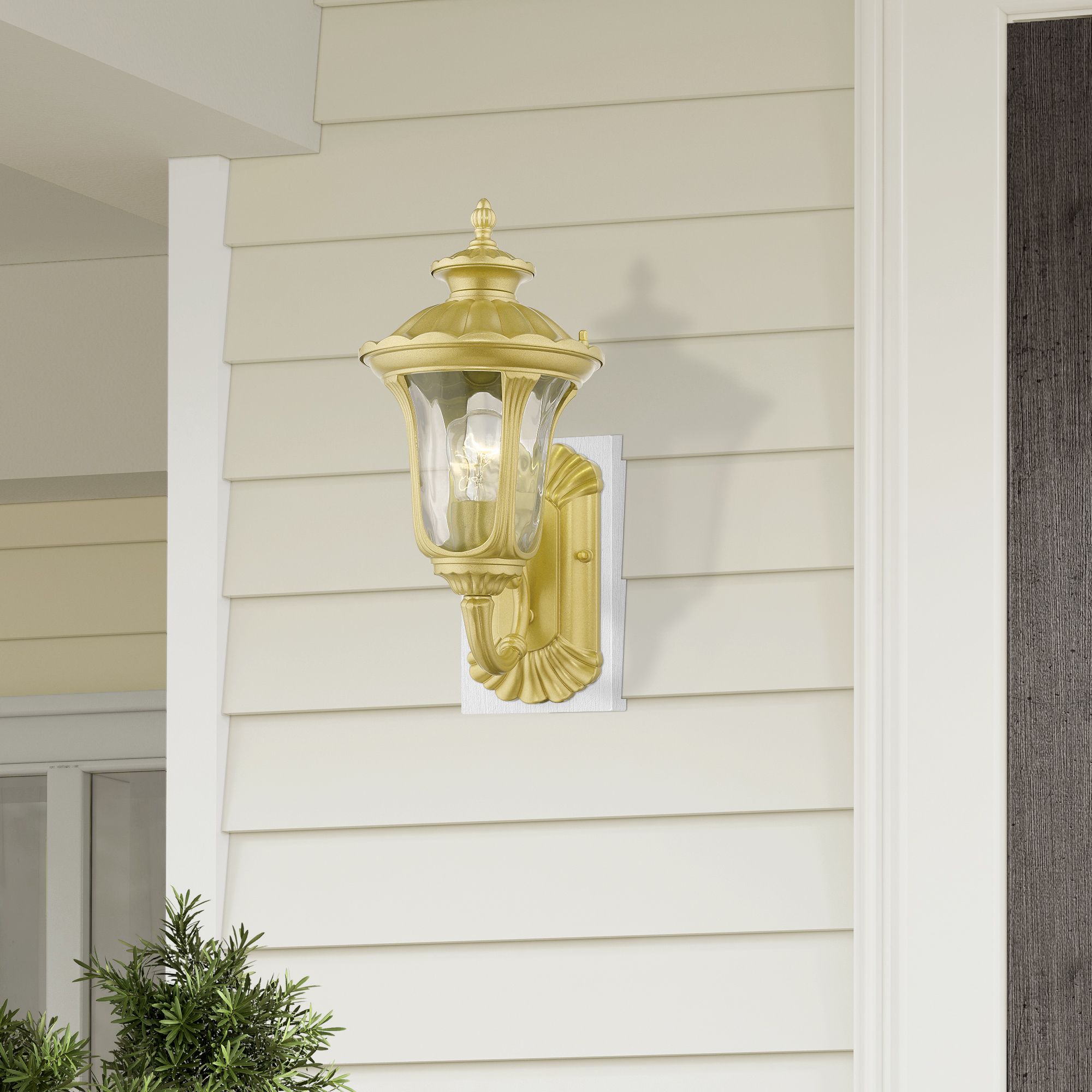 1 Light Soft Gold Outdoor Small Wall Lantern