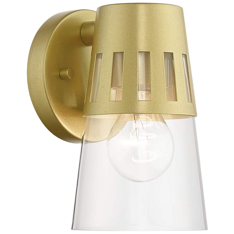 Image 1 1 Light Soft Gold Outdoor Small Wall Lantern