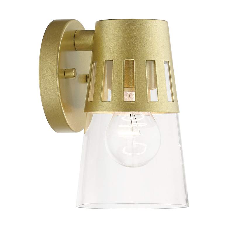Image 6 1 Light Soft Gold Outdoor Small Wall Lantern more views