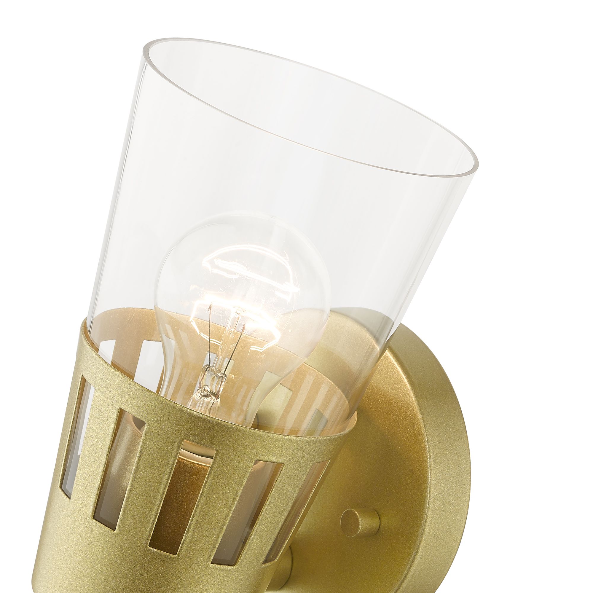 1 Light Soft Gold Outdoor Small Wall Lantern