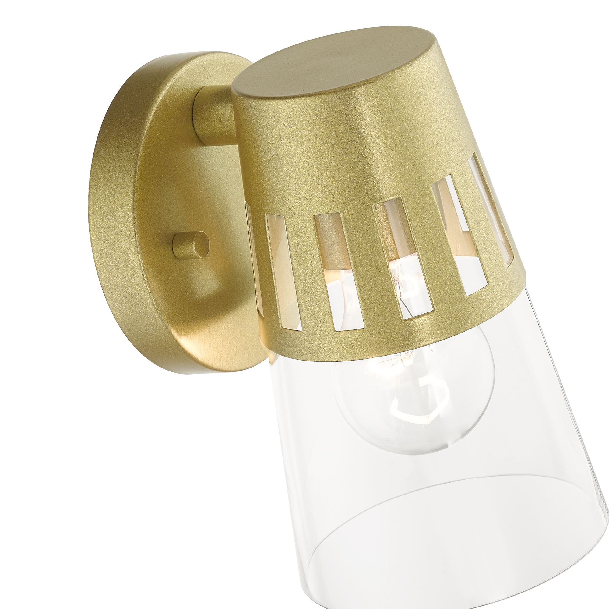 1 Light Soft Gold Outdoor Small Wall Lantern